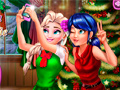 Permainan Selfie Ladybug dan Elsa Krismas talian