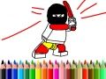 Permainan Kembali ke Sekolah: Buku Mewarnai Wira talian