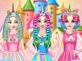 Permainan Salun Rambut Puteri Unicorn Pelangi talian