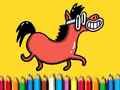 Permainan Kembali ke Sekolah: Buku Mewarnai Pony talian