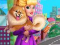 Permainan Audrey mengambil anak anjing talian
