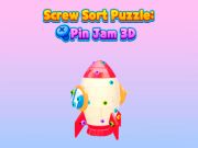 Permainan Teka-teki semacam skru: pin jem 3D talian
