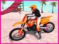 Permainan Seni Lompat Basikal Motocross di Pantai talian