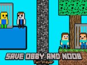 Permainan Selamatkan Obby dan Noob Dua Pemain talian