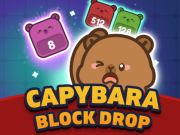 Permainan Drop blok Capybara talian