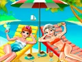 Permainan Selfie Pantai Elsa dan Anna talian