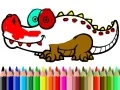 Permainan Kembali ke Sekolah: Mewarna Aligator talian