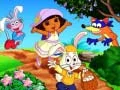 Permainan Dora Selamat Paskah. Cari perbezaan talian