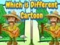 Permainan Yang mana kartun yang berbeza talian