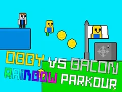 Permainan Obby vs Bacon Taman Parkour Pelangi talian