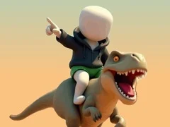 Permainan Stickman. Arena Dinosaur talian