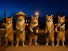 Permainan Kucing dengan evolusi clicker pistol talian