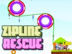 Permainan Orang Zipline menyelamat talian Permainan Orang Zipline menyelamat talian