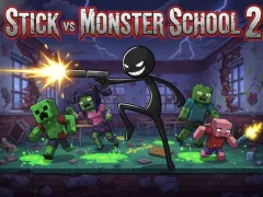Permainan Stick vs Monster School 2 talian