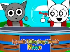 Permainan Sprunki: Talking Grey dan Wenda News talian