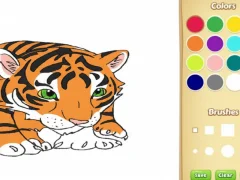 Permainan Buku pewarna bayi harimau talian