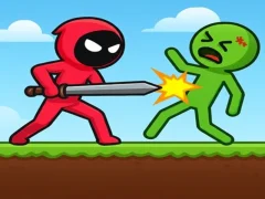 Permainan Red Stickman vs Monster School talian