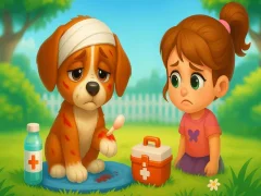 Permainan Penyelamatan dan penjagaan anak anjing yang hilang talian