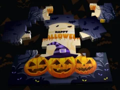 Permainan 3d Halloween Jigsaw talian Permainan 3d Halloween Jigsaw talian