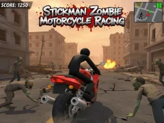 Permainan Perlumbaan motosikal zombie stickman talian