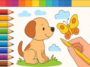 Permainan Lukis dengan buku pewarna pensil! talian
