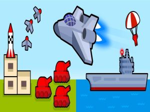 Permainan Pesawat Pengebom: Pemogokan Udara 2D talian