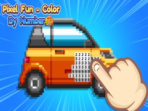 Permainan Warna pixel yang menyeronokkan mengikut nombor talian