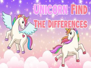 Permainan Unicorn Cari perbezaannya talian
