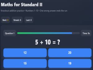 Permainan Matematik untuk Standard II talian