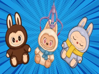 Permainan Cakar & gabungan labubu drop talian