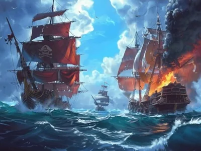 Permainan Kapal Pirate: Bina dan Berjuang talian Permainan Kapal Pirate: Bina dan Berjuang talian