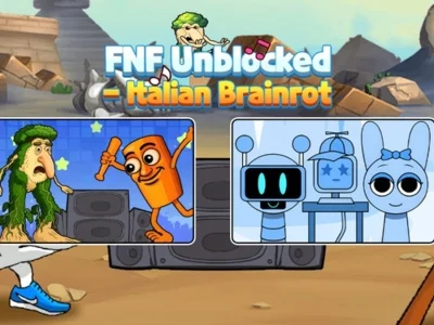 Permainan FNF menyekat Brainrot Itali talian
