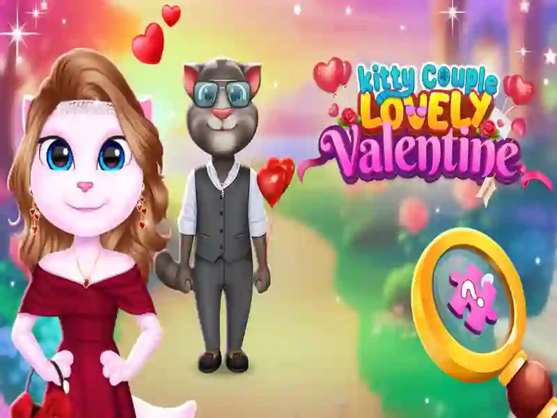 Permainan Pasangan kucing valentine yang indah talian