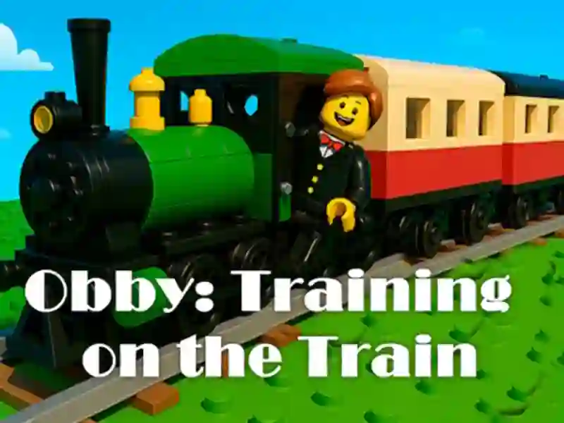 Permainan OBBY: Latihan di kereta api talian Permainan OBBY: Latihan di kereta api talian