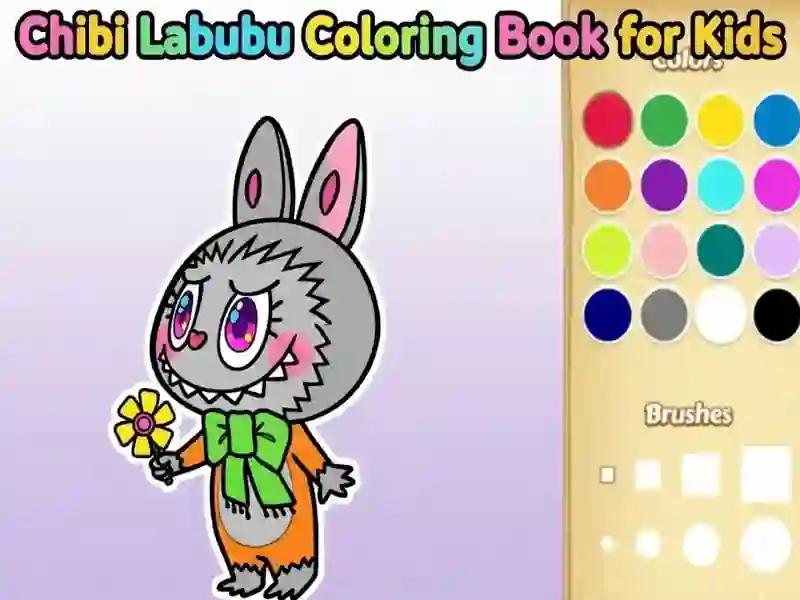Permainan Buku pewarna chibi labubu untuk kanak-kanak talian