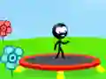 Permainan Stickman Trampolin talian Permainan Stickman Trampolin talian