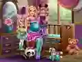 Permainan Barbie dengan kembar talian Permainan Barbie dengan kembar talian