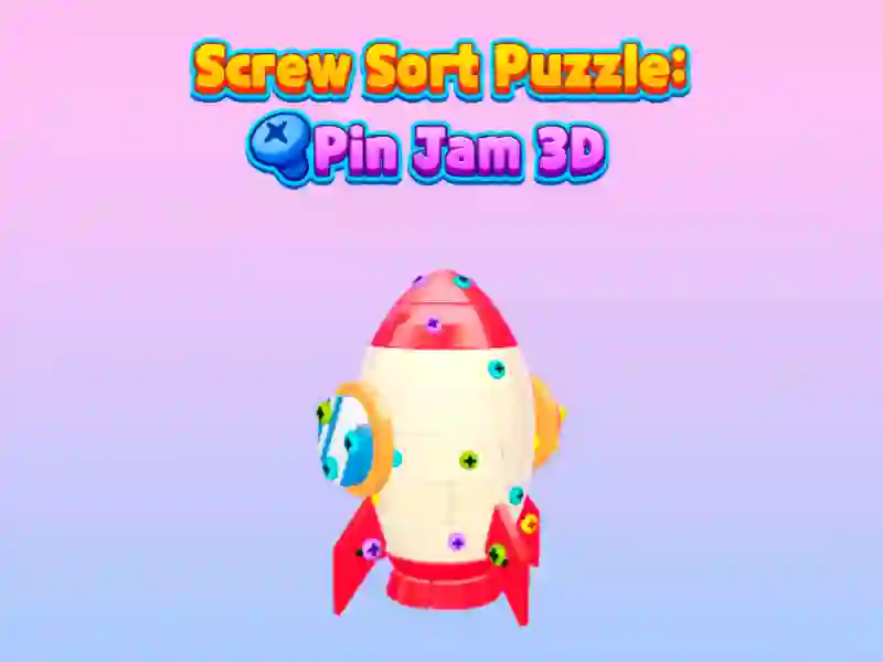 Permainan Teka-teki semacam skru: pin jem 3D talian