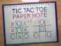 Permainan Tic Tac Toe Nota Kertas 2 talian