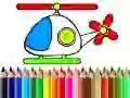 Permainan Kembali ke Sekolah: Mewarna Helicopter talian Permainan Kembali ke Sekolah: Mewarna Helicopter talian