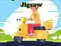 Permainan Perjalanan Skuter Bandar: Jigsaw talian Permainan Perjalanan Skuter Bandar: Jigsaw talian