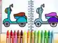 Permainan Buku Mewarnai Basikal Comel talian