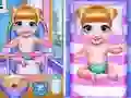 Permainan Masa Mandi Indah untuk Kembar talian Permainan Masa Mandi Indah untuk Kembar talian