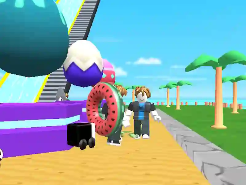 Permainan Obby: Mendaki dan luncurkan talian