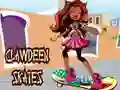 Permainan Clawdeen bermain papan selaju talian