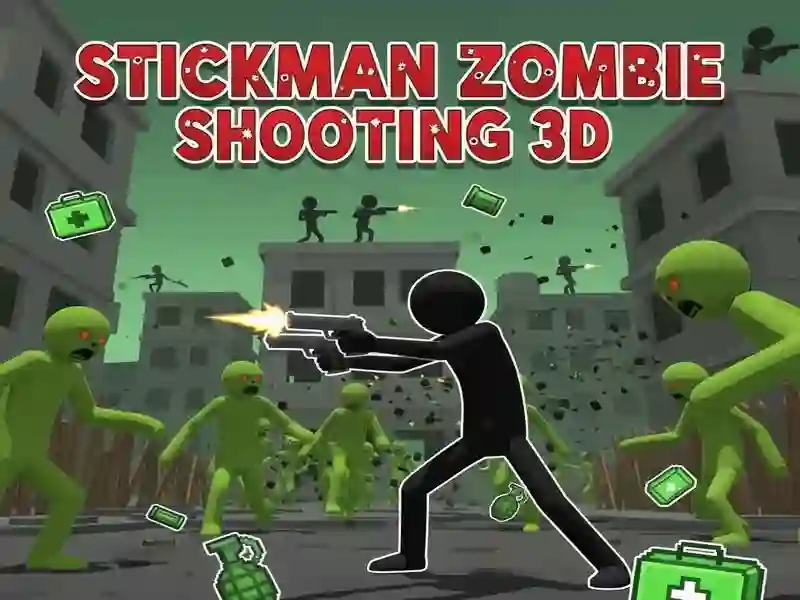 Permainan Stickman Zombie Shooting 3D talian