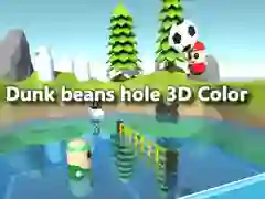 Permainan Menghulurkan kacang ke dalam lubang berwarna 3D talian Permainan Menghulurkan kacang ke dalam lubang berwarna 3D talian