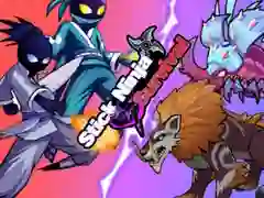 Permainan Kelangsungan Hidup Ninja Tongkat talian