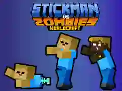 Permainan Stickman vs Zombie WorldCraft talian