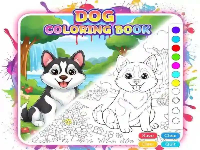 Permainan Buku pewarna anjing talian